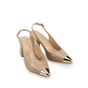 Adela - Zapatillas de Piel Nude | Davenia