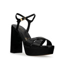 Aurora - Plataformas de Piel Negra para Mujer | Davenia