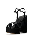 Aurora - Plataformas de Piel Negra para Mujer | Davenia