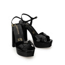 Aurora - Plataformas de Piel Negra para Mujer | Davenia