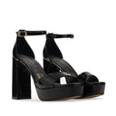 Ava - Plataformas de Piel Negra | Davenia