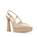 Brenda - Zapatillas de Piel Beige | Davenia