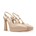 Brenda - Zapatillas de Piel Beige | Davenia