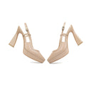 Brenda - Zapatillas de Piel Beige | Davenia
