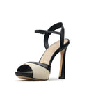 BELA | TACONES DE PIEL | MARFIL/NEGRO