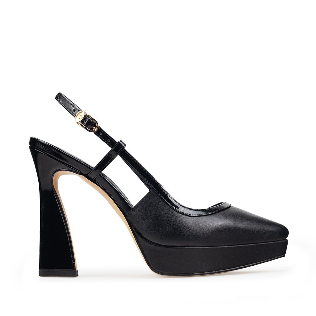 Brenda - Zapatillas de Piel Negra | Davenia