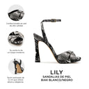 LILY | TACONES BIAK BLANCO/NEGRO DE PIEL