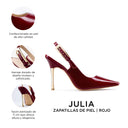JULIA | ZAPATILLAS DE PIEL ROJAS
