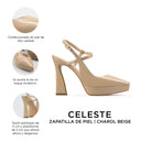 CELESTE | ZAPATILLAS BEIGE DE PIEL