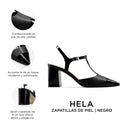 HELA | ZAPATILLAS NEGRAS DE PIEL