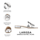 LARISSA | SANDALIA DE PISO PLATA