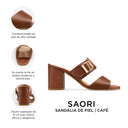 SAORI | TACONES CAFÉ DE PIEL