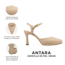 Antara - Zapatillas de Piel Beige | Davenia