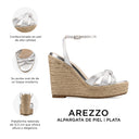 AREZZO | ALPARGATA DE PIEL PLATA