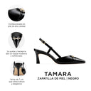 TAMARA | ZAPATILLA NEGRA DE PIEL