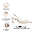 TAMARA | ZAPATILLA MARFIL DE PIEL