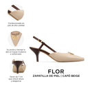 FLOR | ZAPATILLAS BEIGE CON CAFÉ