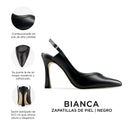 Bianca - Zapatillas de Piel Negras | Davenia