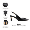 Zoe - Zapatillas de Piel Negras | Davenia
