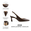 Zoe - Zapatillas de Piel Chocolate | Davenia
