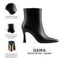 Gema - Botines de Piel Negros