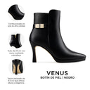 Venus - Botines de Piel Negros