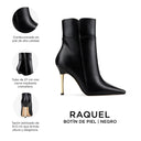 Raquel - Botines de Piel Negros