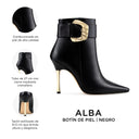 Alba - Botines de Piel Negros