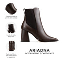 Ariadna - Botines de Piel Chocolate