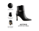 Astrid - Botines de Piel Negro