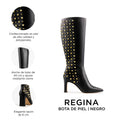 REGINA | BOTA LARGA DE PIEL NEGRA