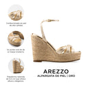 Arezzo - Alpargatas de Piel Oro | Davenia