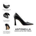 Antonella - Zapatillas de Piel Negro | Davenia