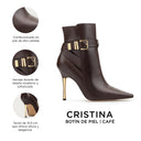CRISTINA | BOTÍN DE PIEL CAFÉ