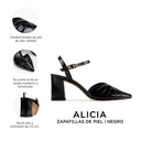 Alicia - Zapatillas de Piel Negra | Davenia