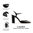 LAURA | ZAPATILLAS NEGRAS DE PIEL