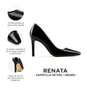 RENATA | ZAPATILLAS NEGRAS DE PIEL