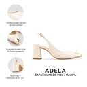 ADELA | ZAPATILLAS MARFIL DE PIEL