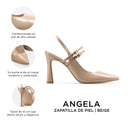 Angela - Zapatillas de Piel Beige | Davenia