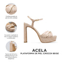 ACELA | TACONES CROCOX BEIGE