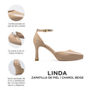 LINDA | ZAPATILLAS BEIGE DE PIEL