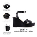 EDITH | PLATAFORMA NEGRA DE PIEL