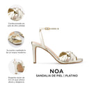 NOA | TACONES DE PIEL PLATINO