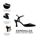 ESMERALDA | ZAPATILLAS NEGRAS DE PIEL