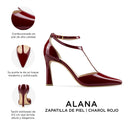 Alana - Zapatillas de Piel Vino