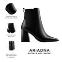 Ariadna - Botines de Piel Negro