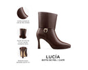 Lucía - Botines de Piel Café