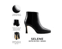 Selene - Botines de Piel Negros