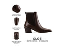 Cloe botín de piel chocolate, infografía de características
