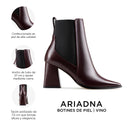 Ariadna - Botines de Piel Vino
